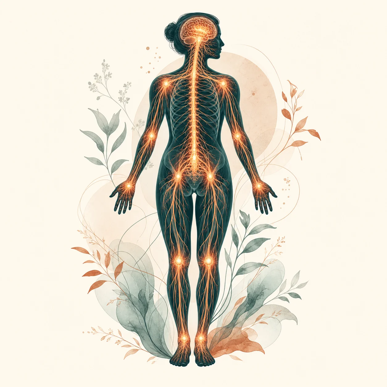 Illustration of chronic pain and the nervous system, St. Louis Pain Center