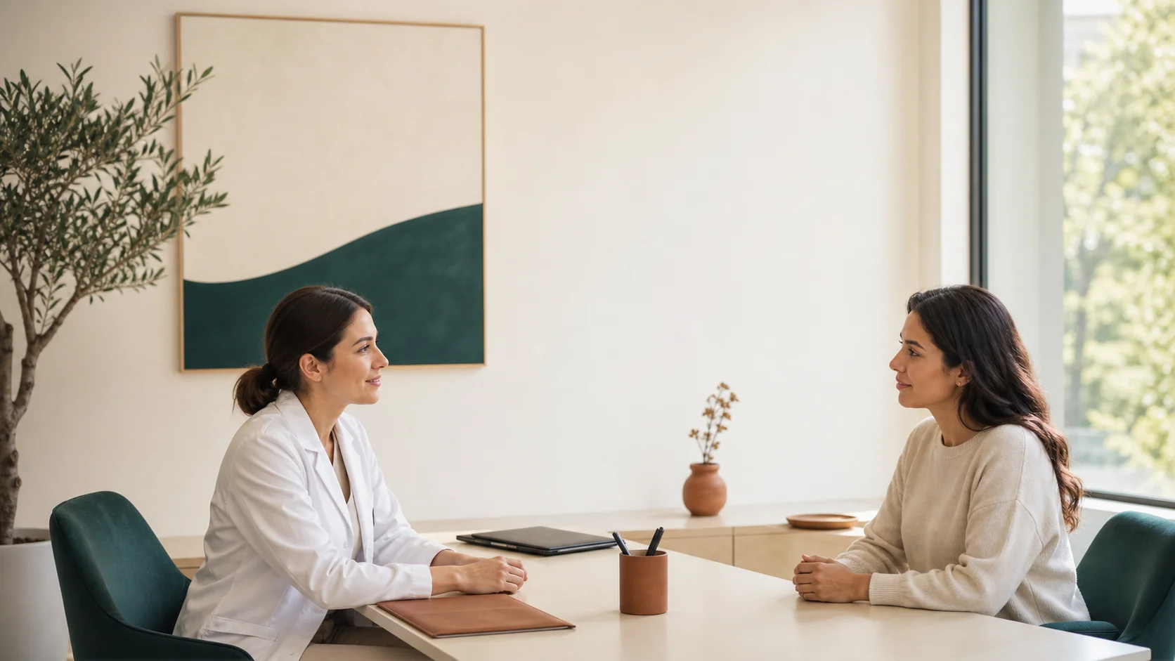Patient consultation at St. Louis Pain Center, a pain control clinic in St. Louis, MO